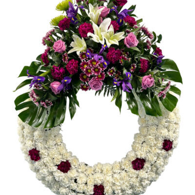 Corona-blanca-cabecero-morado-by-Floraila